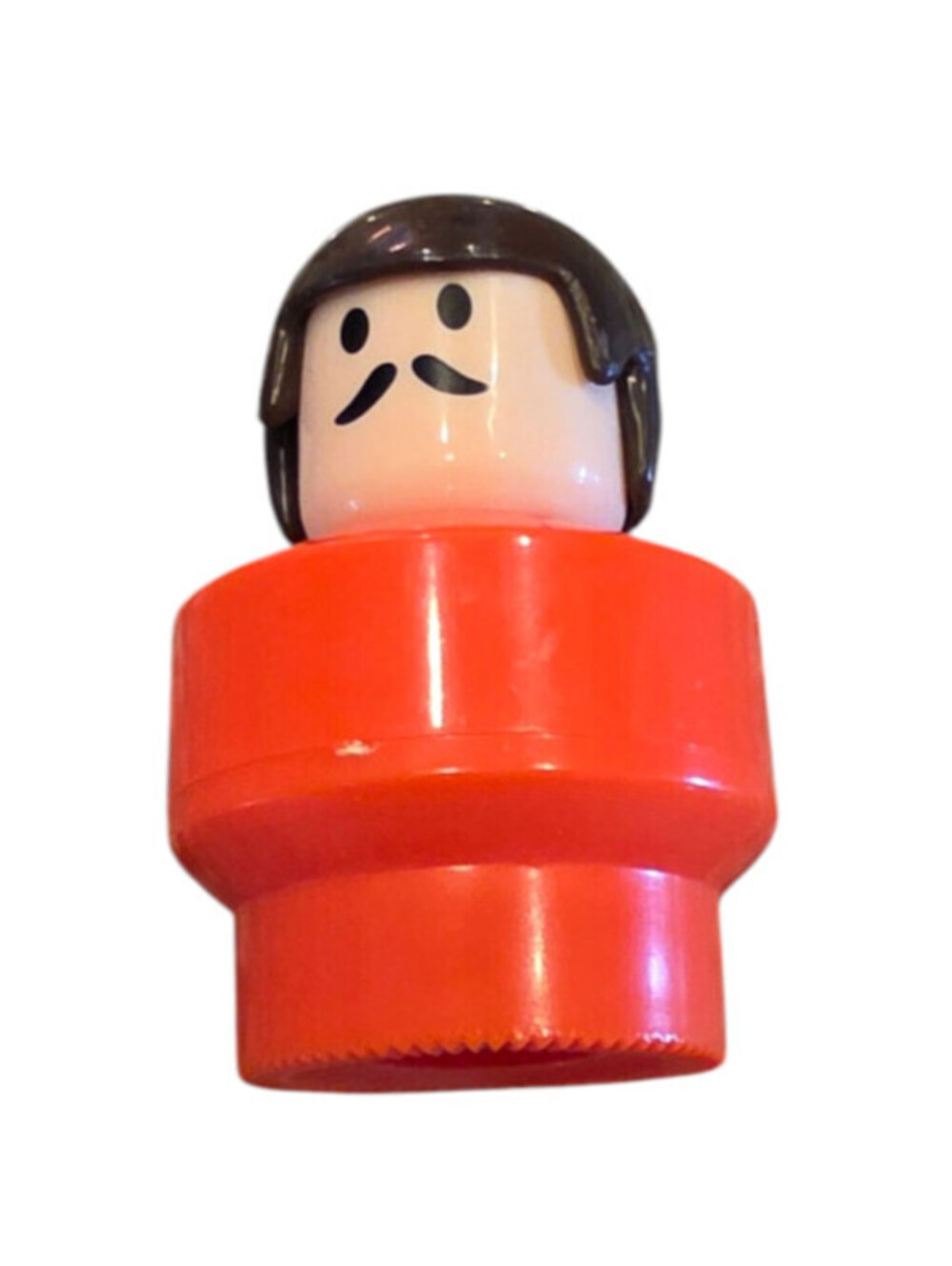 Vintage Fisher Price Little People Chunky Plastic Man w/ Moustache